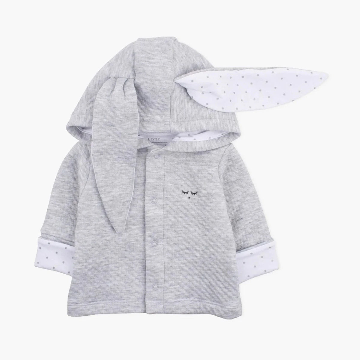 Livly Cardigan Bunny mit Hasenohren hellgrau