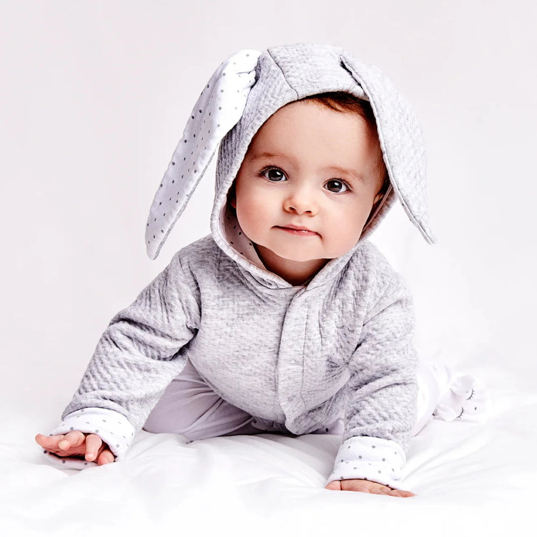Livly Cardigan Bunny mit Hasenohren hellgrau