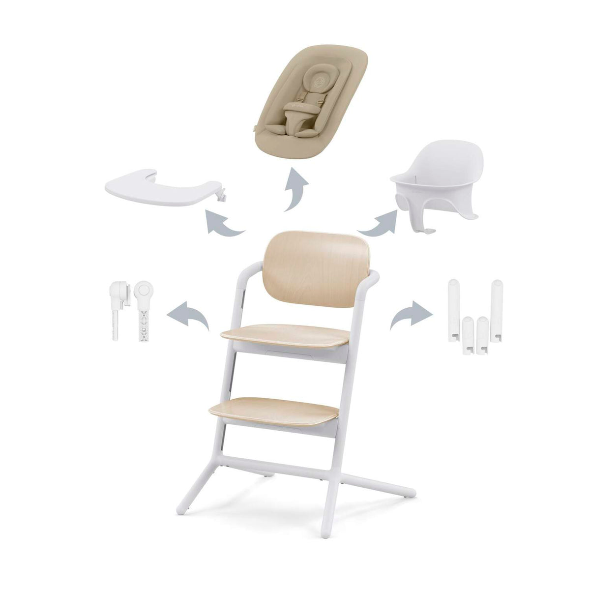 Cybex Hochstuhl LEMO 4 in 1 sand white