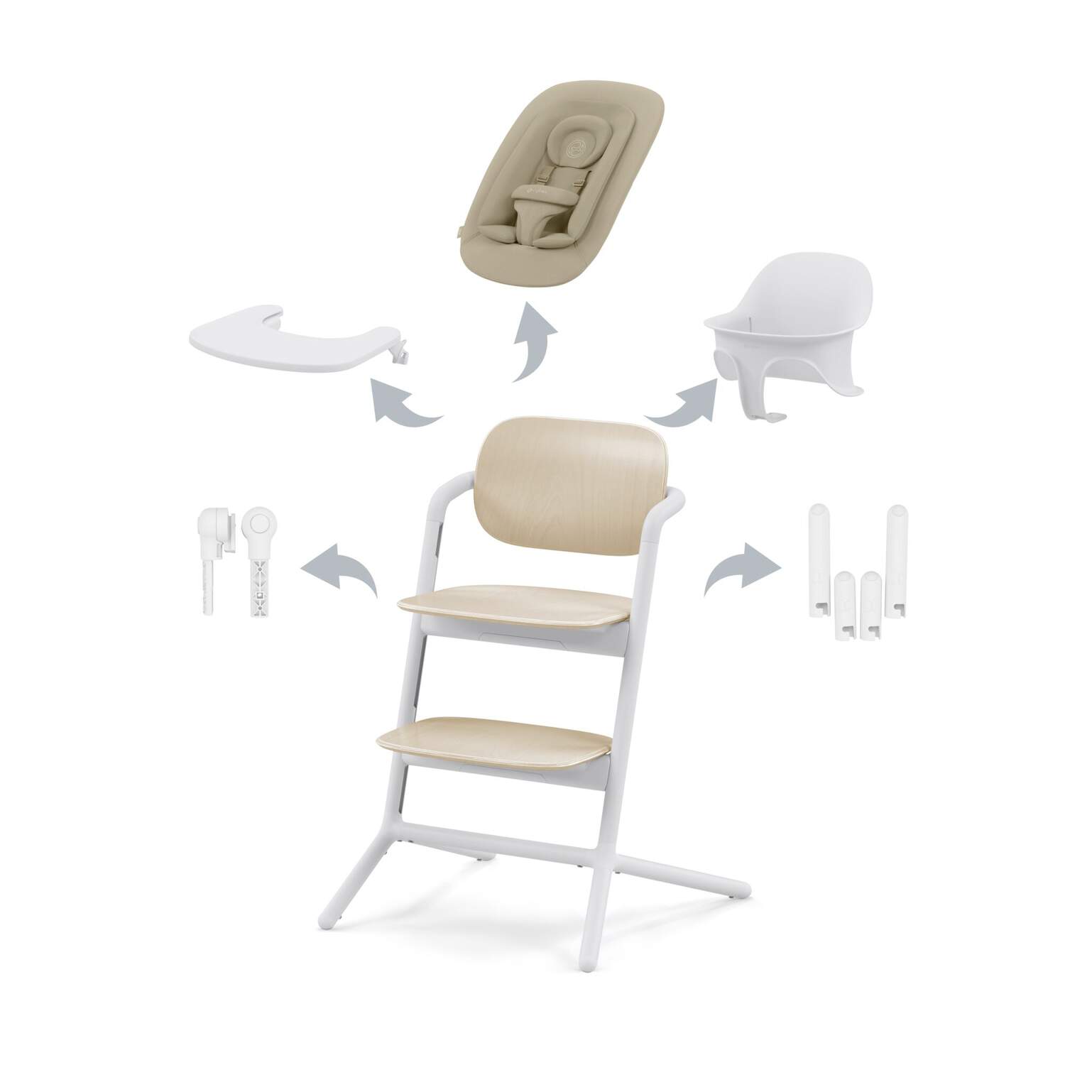 Cybex Hochstuhl LEMO 4 in 1 sand white