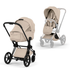 Cybex Priam Style cozy beige mit schwarzem Gestell (matt black)