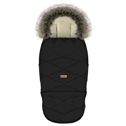 Zaffiro Fußsack GrowUP Nordico schwarz mit BASIC-Schafwolle - mitwachsend