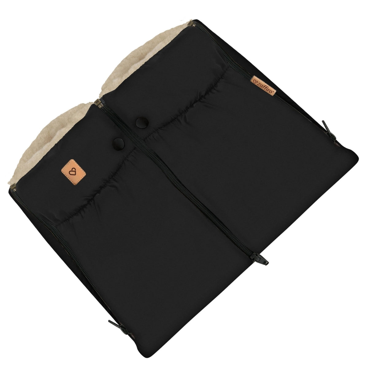 Zaffiro Handwärmer Nordico mit Premium-Schafwolle schwarz