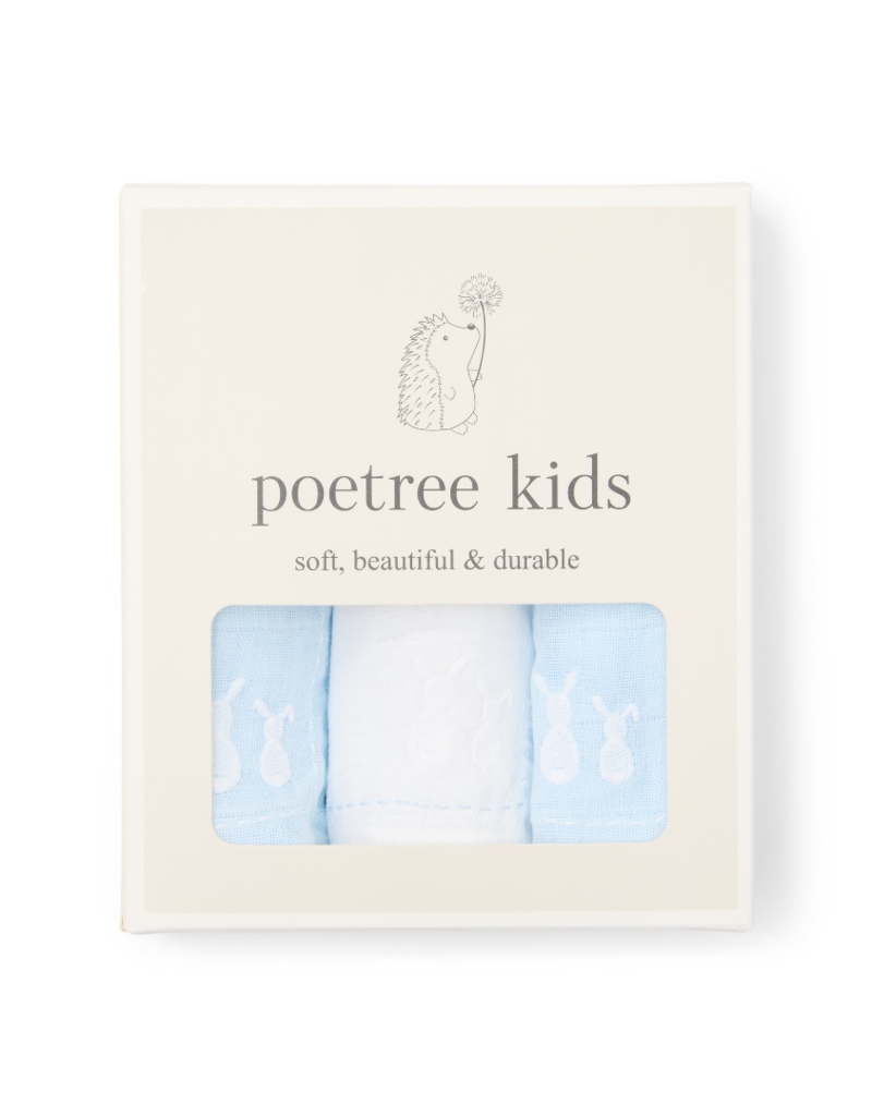 Poetree Kids Mulltücher Set Blau &amp; Weiß