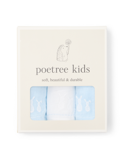 Poetree Kids Mulltücher Set Blau &amp; Weiß