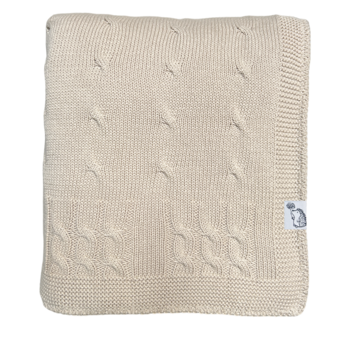 Strickdecke Plüschdecke Chamonix beige
