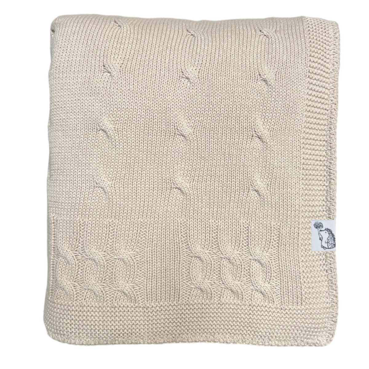 Strickdecke Plüschdecke Chamonix beige