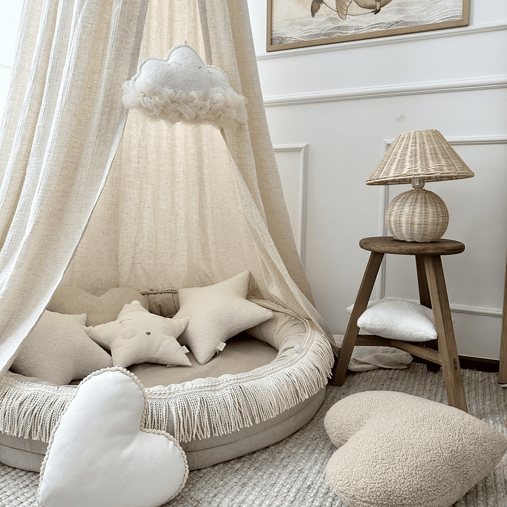 Juniornest TWIST mit Fransen natural
