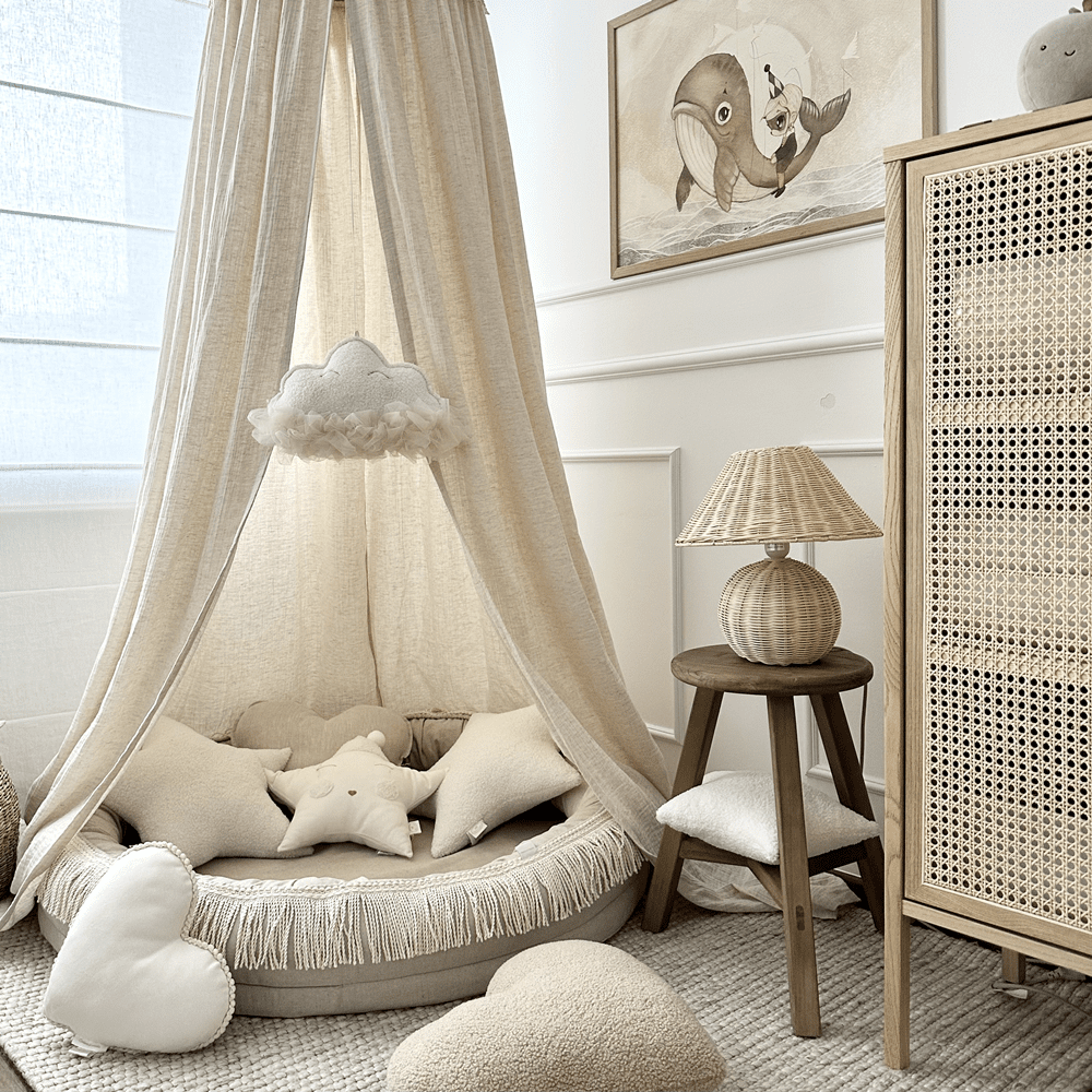 Juniornest TWIST mit Fransen natural