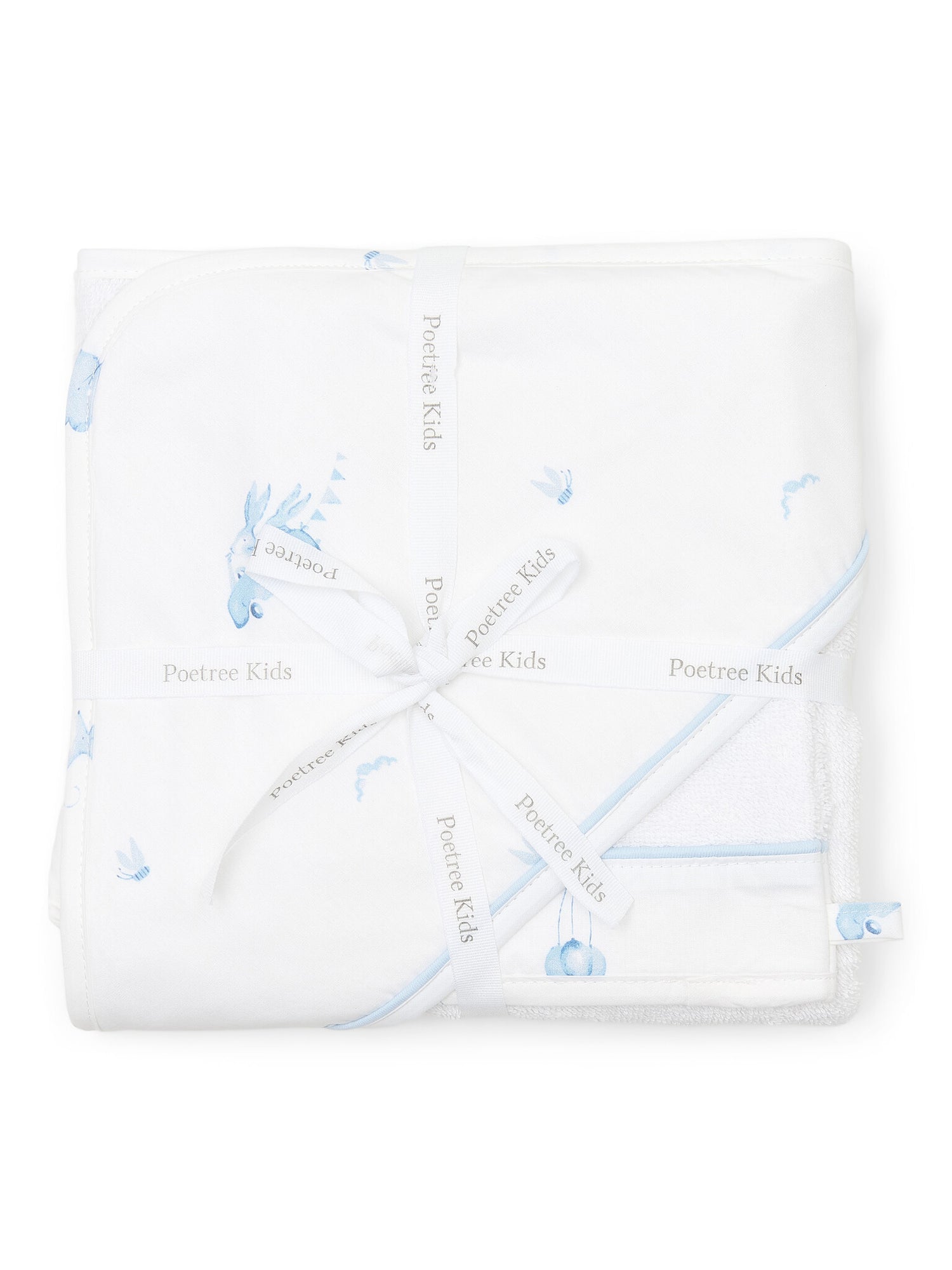 Poetree Kids Kapuzenhandtuch mit Waschlappen &