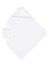 Baby Kapuzenhandtuch Little Voyager mit beigem Print