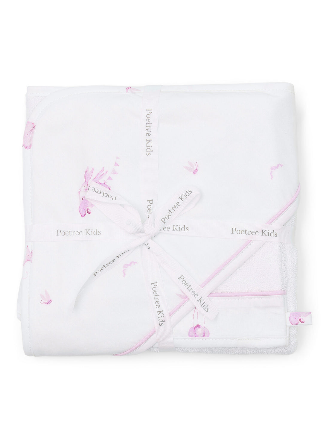 Poetree Kids Kapuzenhandtuch mit Waschlappen &