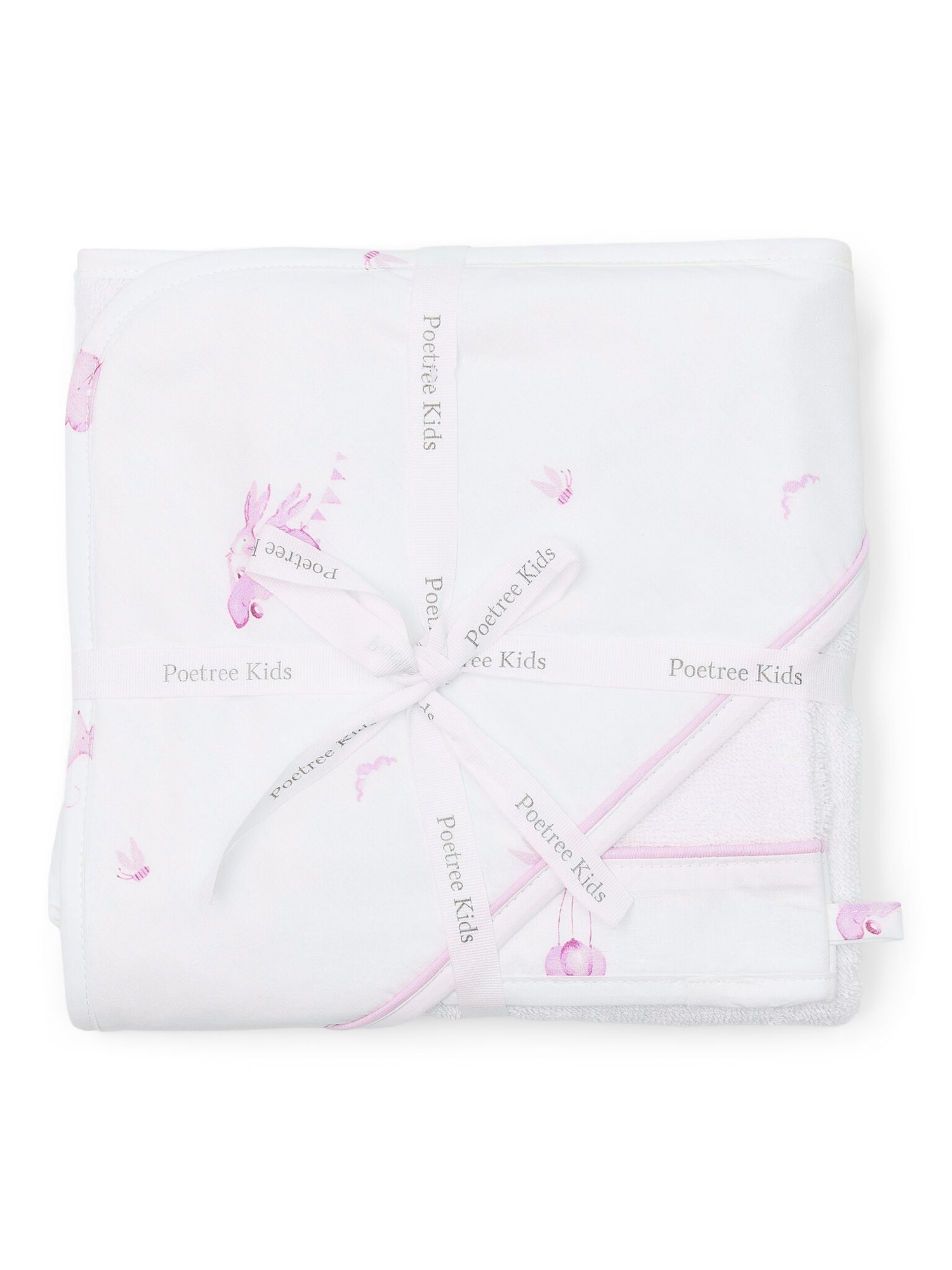Poetree Kids Kapuzenhandtuch mit Waschlappen &