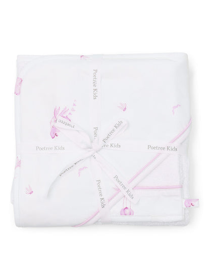 Poetree Kids Kapuzenhandtuch mit Waschlappen &