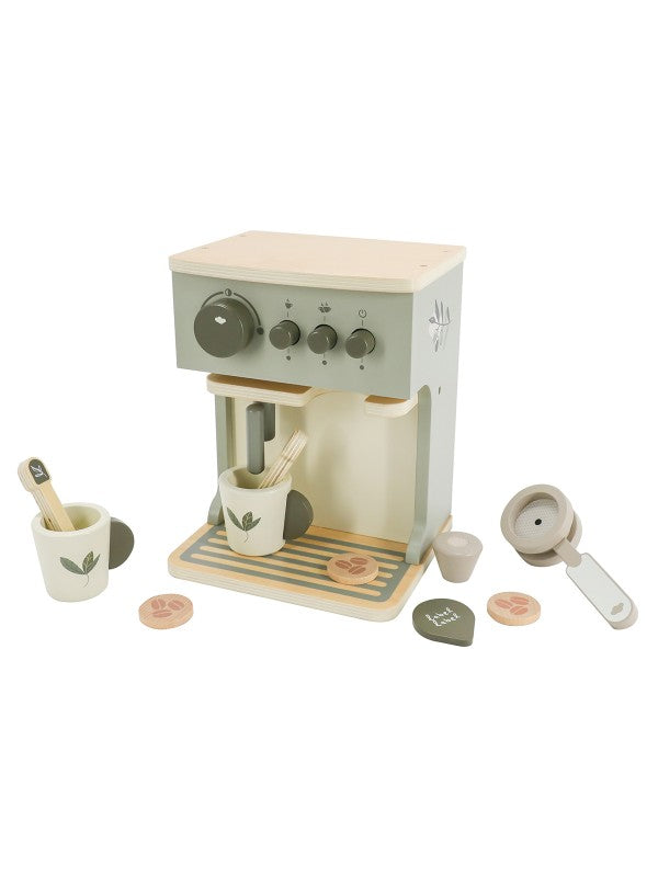 Kinder Kaffeemaschine olivegreen
 aus Holz