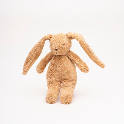 Sensorischer Mini Moonie Hase aus Bio-Baumwolle - cappuccino