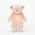 Moonie Teddy Bär organic rosa natur auf weißem Hintergrund