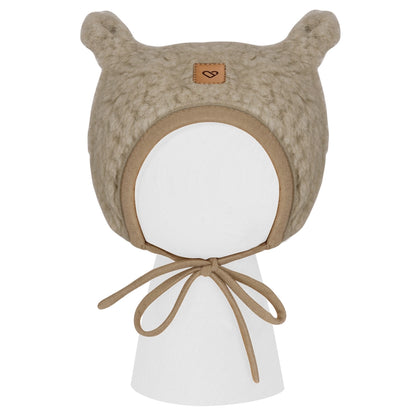 Zaffiro Baby Mütze VIOLET aus Schafwolle braun