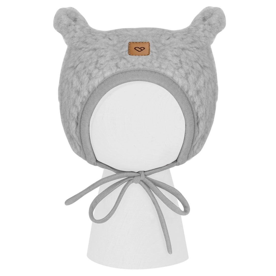 Zaffiro Baby Mütze VIOLET aus Schafwolle hellgrau