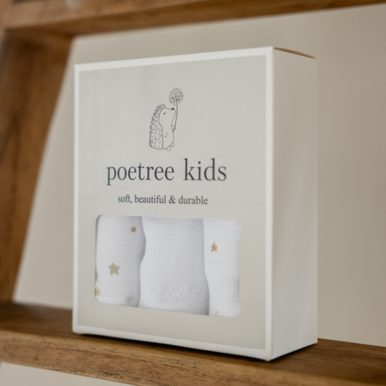 Poetree Kids Mulltücher Set Moon &amp; Stars