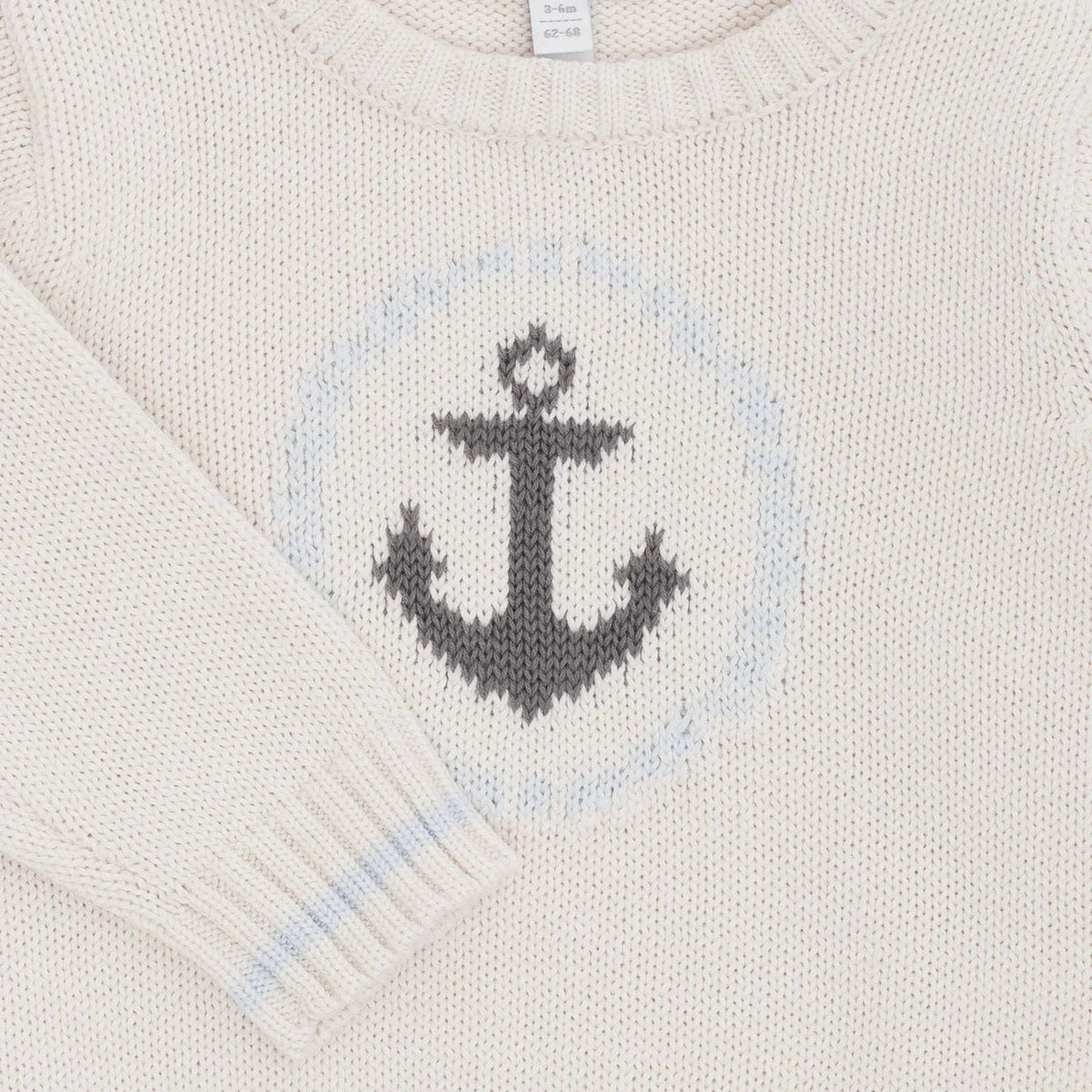Kinder Pullover creme mit Anker-Muster