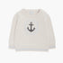 LIVLY Baby-Matrosenpullover aus weichem Strick, cremeweiß mit Anker-Design und maritimen Details, für Jungen
