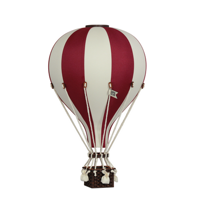 Super Balloon Heißluftballon vanille / weinrot