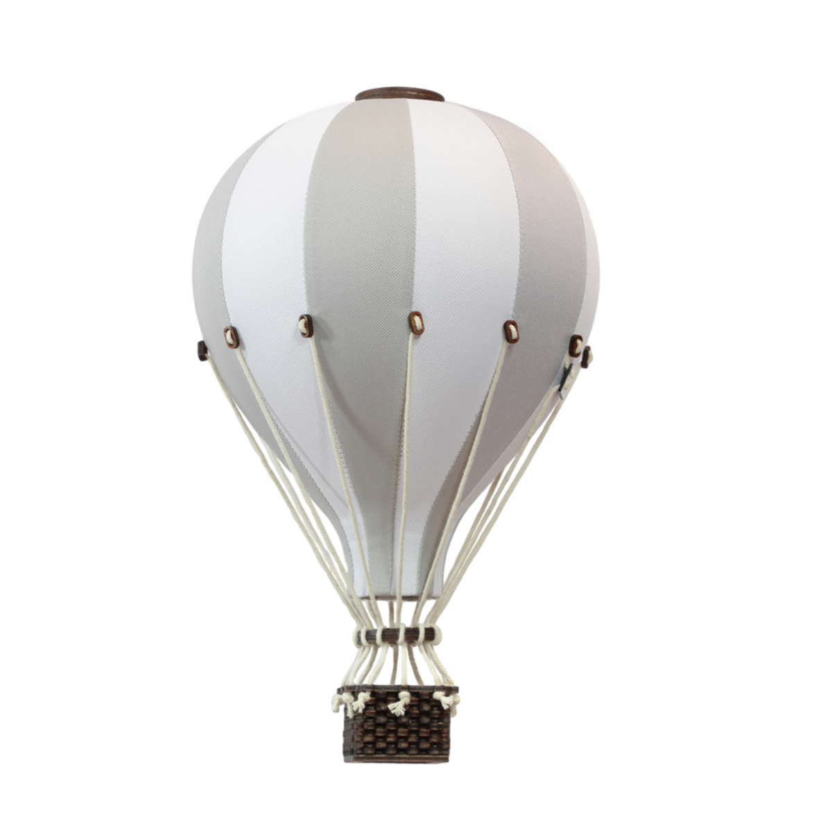 Super Balloon Heißluftballon hellgrau / weiß
