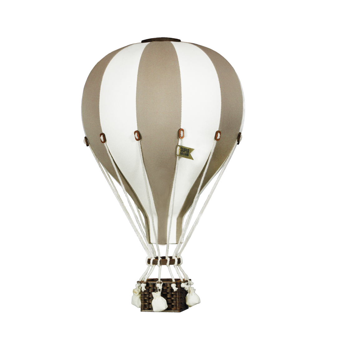 Super Balloon Heißluftballon beige / weiß
