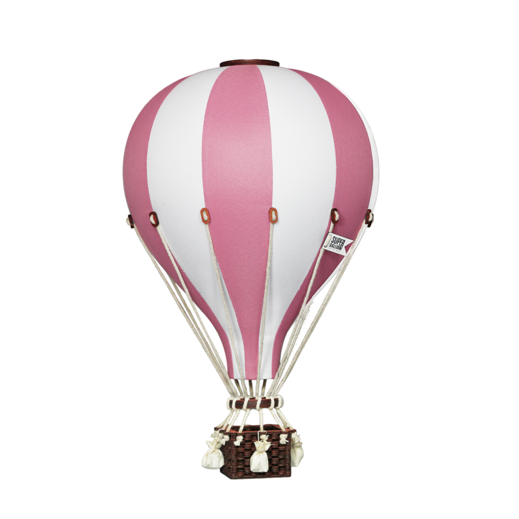 Super Balloon Heißluftballon altrosa / weiß