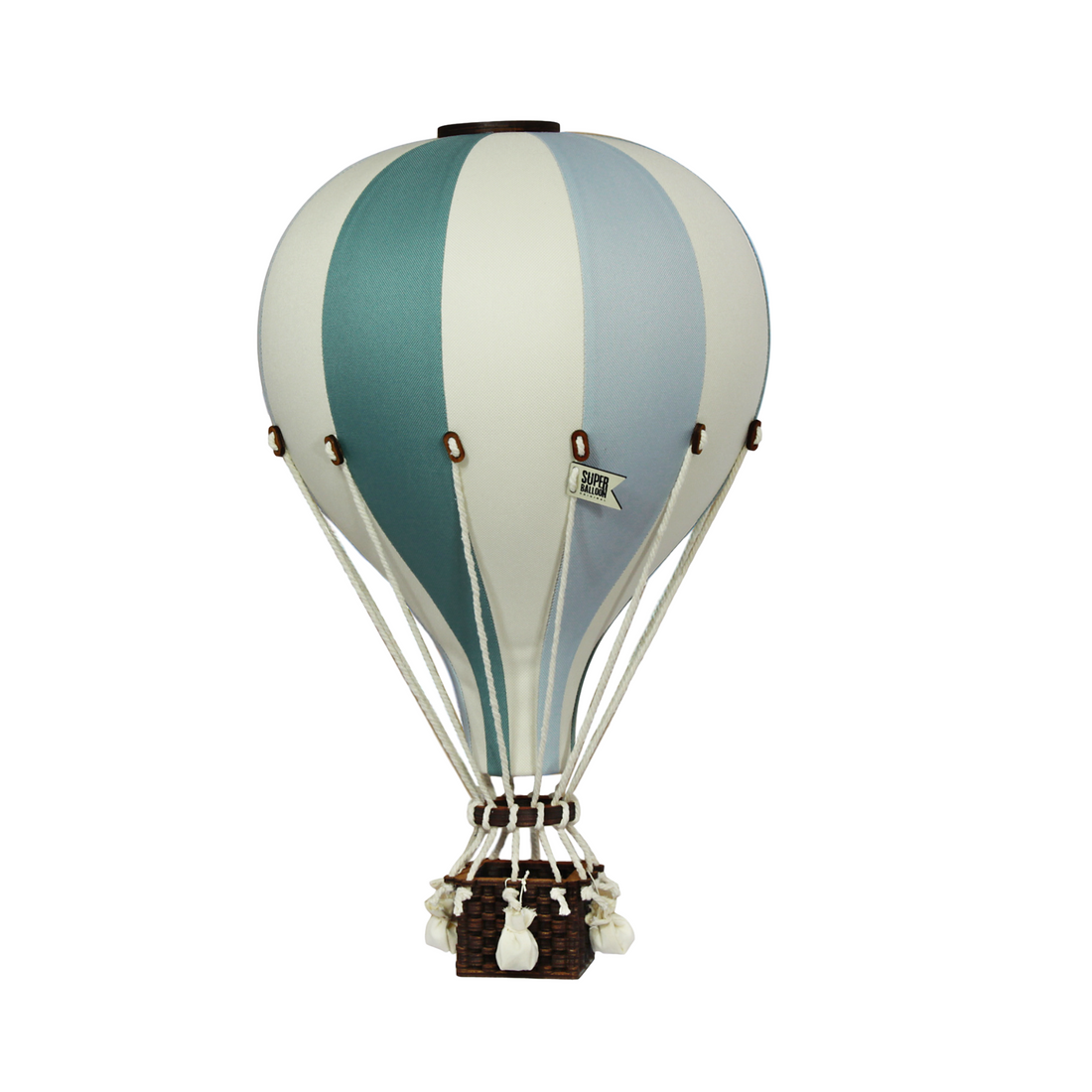 Super Balloon Heißluftballon dunkelgrün / blaugrau / vanille