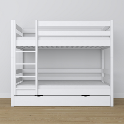 Stockbett Woody 1 90x200 mit Schublade weiß