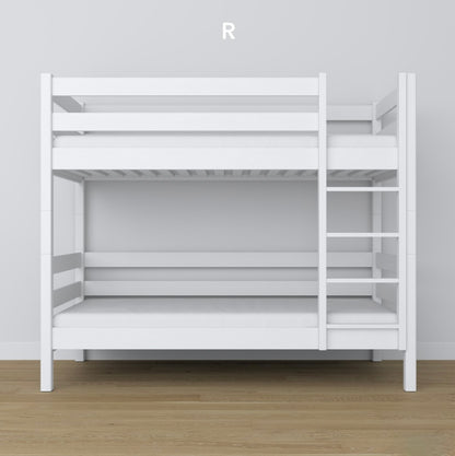 Stockbett Holz weiß mit leiter rechts