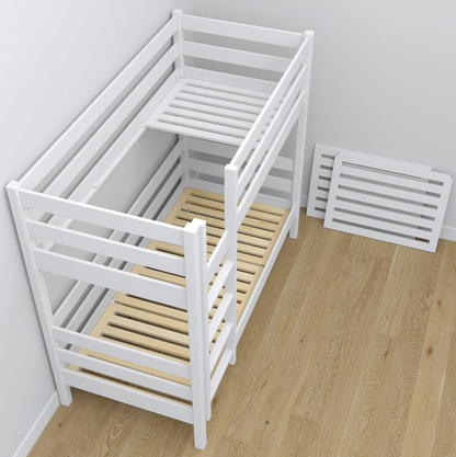 Stockbett WOODY 01 weiß