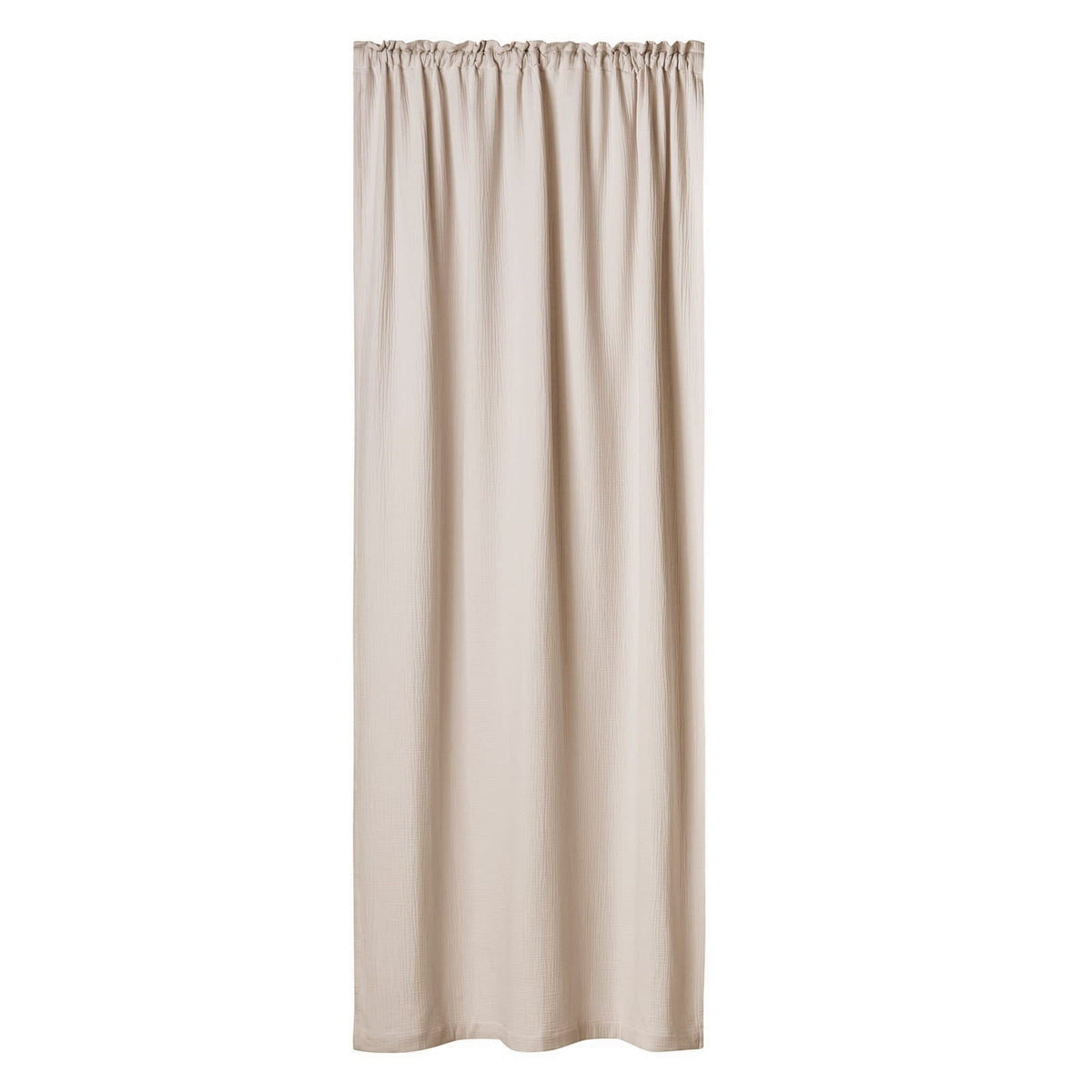 Vorhang aus organischem Musselin beige