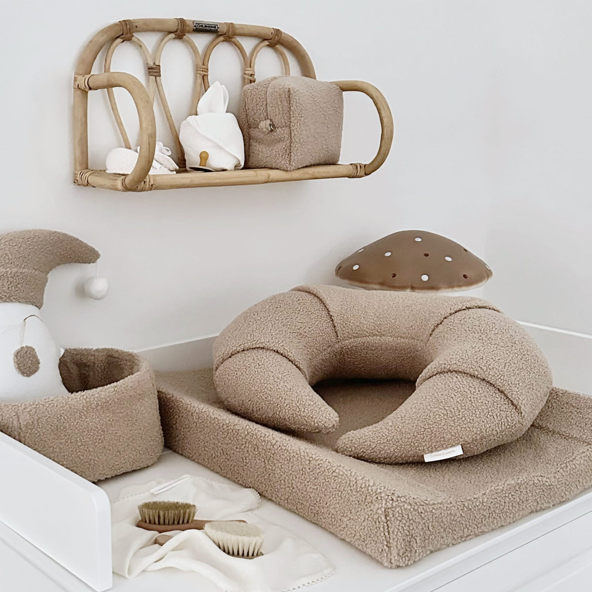 Cotton &amp; Sweets Wickelauflage Boho Boucle chocolate
