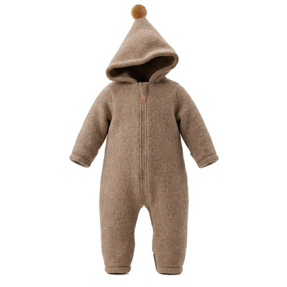 Baby Wollwalkoverall mit Kapuze &