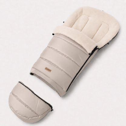 Zaffiro Fußsack iGrow Aspen beige mit PREMIUM-Schafwolle - mitwachsend