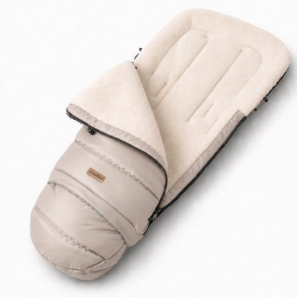 Zaffiro Fußsack iGrow Aspen beige mit PREMIUM-Schafwolle - mitwachsend