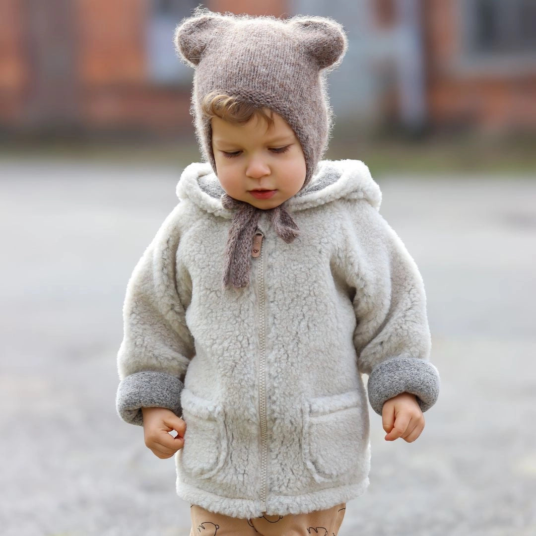 Zaffiro Wolljacke mit Kapuze &