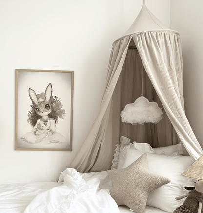 Cotton &amp; Sweets Baldachin Musselin beige 50 cm - harmony ambiente Wien