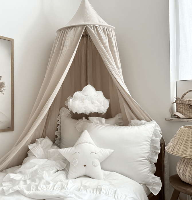 Cotton &amp; Sweets Baldachin Musselin beige 50 cm - harmony ambiente Wien