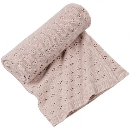 Bambusdecke puderrosa gestrickt Cotton&amp; sweets Babyshower Geschenk - harmony ambiente