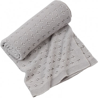 Bambusdecke grau gestrickt Cotton&amp; sweets Babyshower Geschenk - harmony ambiente