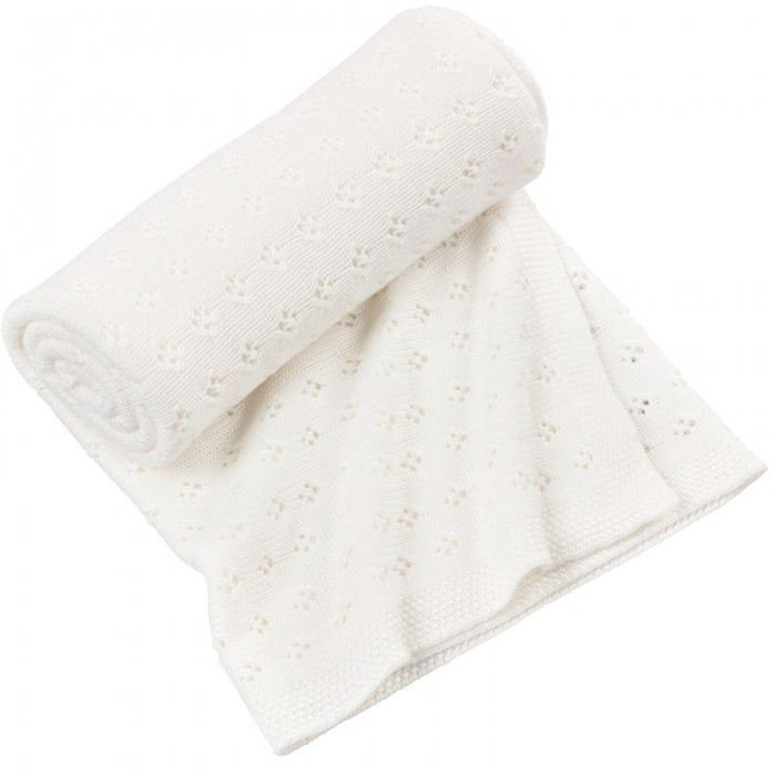 Bambusdecke weiß gestrickt Cotton&amp; sweets Babyshower Geschenk - harmony ambiente