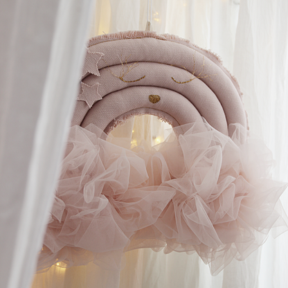 Cotton &amp; Sweets Baby Mobile Regenbogen puderrosa 